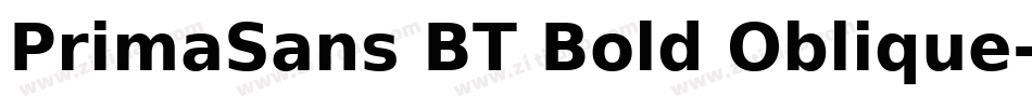 PrimaSans BT Bold Oblique字体转换
